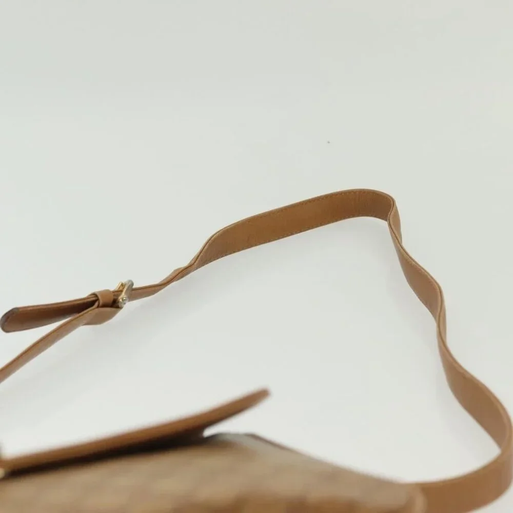 Authentic CELINE Macadam Canvas Shoulder Bag PVC Beige Gold - Picture 6 of 16